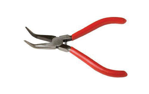 Spring Loaded Soft Grip Pliers -- 5-3/16" Bent-Nose, Carded