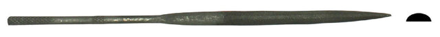 5-1/2" Long, Cut #2 Needle Files -- Half-Round File, Carded