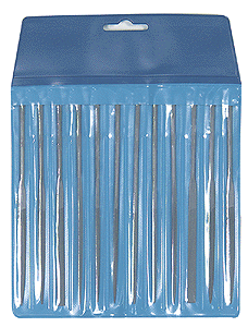 Needle File Set -- 12 Assorted Files, 5-1/2" Long