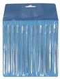 Needle File Set -- 12 Assorted Files, 5-1/2" Long