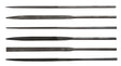 5 1/2" Long, Cut #2 Needle Files -- 6 Assorted Set, Carded