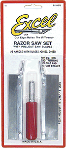 Razor Saw Set -- Handle w/2 Blades, Carded
