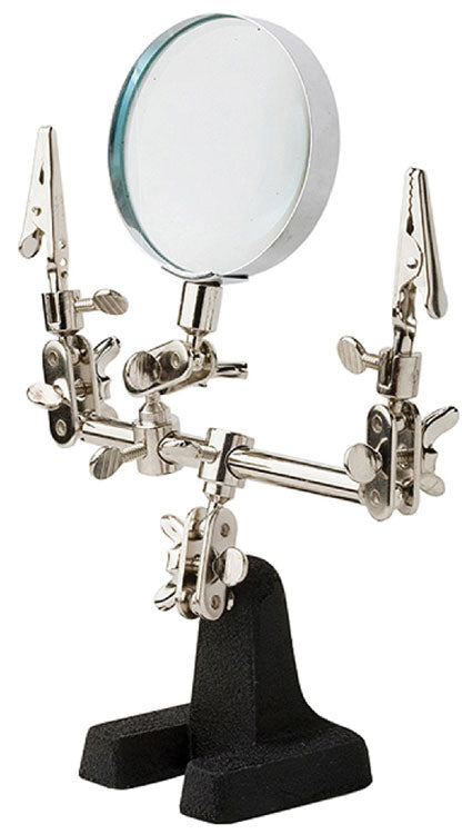Double Clip Extra Hands w/Magnifier -- Carded
