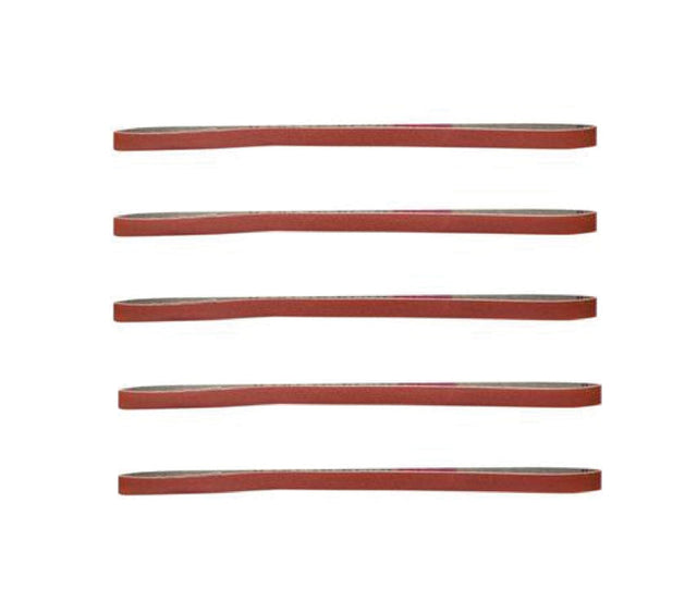 Replacement belts for sanding sticks -- #120 Grit Sanding Belts (red) pkg(5), Carded