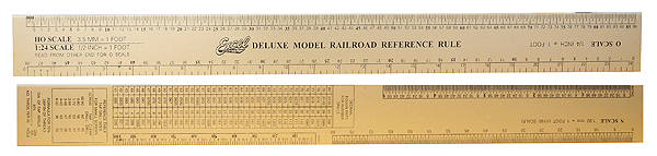 Deluxe Model Railroad Reference Ruler -- Gold Anodized Aluminum - 12-1/2"  31.8cm