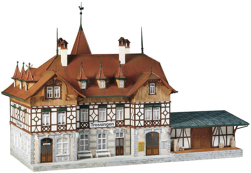 Trossingen Station - Kit (Painted & Weathered) -- 11-5/8 x 6 x 5-1/8"  29.5 x 15.3 x 13cm-3