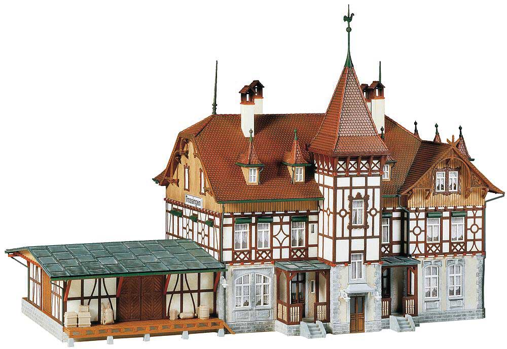 Trossingen Station - Kit (Painted & Weathered) -- 11-5/8 x 6 x 5-1/8"  29.5 x 15.3 x 13cm-4