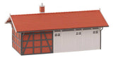 Owen Train Station with Outhouse Building -- Kit - 30.8 x 14 x 14.2cm-5