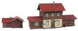 Gomadingen Train Station w/Restroom -- Kit - Depot: 4-3/8 x 3-1/8 x 2-1/4" 11.2 x 8 x 5.8cm-3