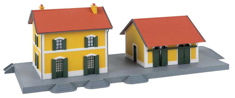 Gussing Train Station -- Kit - 16 x 6-3/8 x 5"  40.6 x 16.1 x 12.8cm-3
