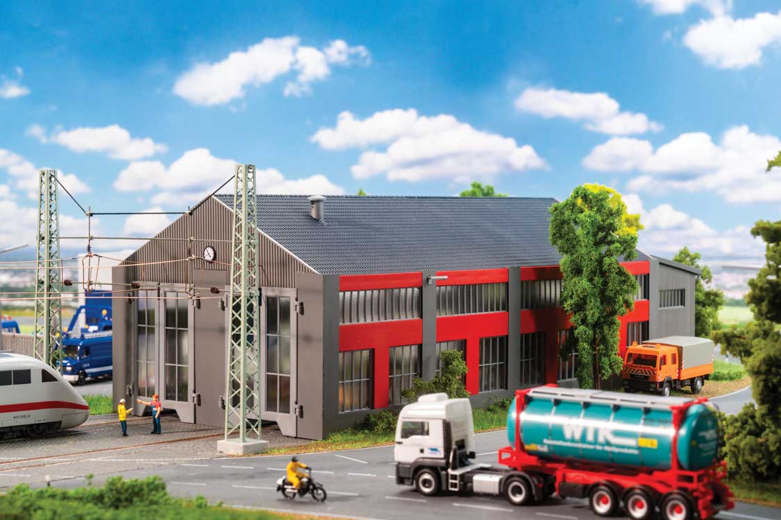 2-Stall Electric Locomotive Shed -- Kit - 15-7/8 x 7-11/16 x 5-1/8"  40.4 x 19.5 x 13cm-1