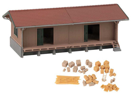 Wood Freight House/Goods Shed -- Kit - 6-1/4 x 3-5/16 x 2-5/16" 16 x 8.4 x 5.9cm-2