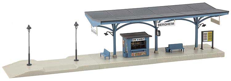 Station Platform with Butterfly Canopy -- Kit - 11-5/8 x 2-13/16 x 2-1/2"  29.5 x 7.2 x 6.4cm-2