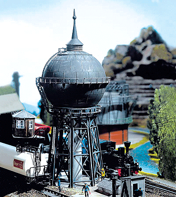 Water Tower -- Radius: 3-7/8"  10cm, Height: 9-1/2"  24.2cm