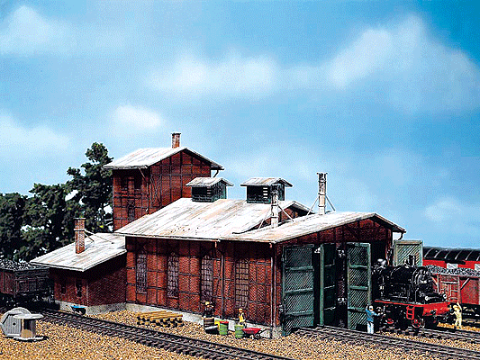 2-Stall Enginehouse -- 8-1/4 x 6-1/8"  21 x 15.7cm