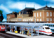 Modern Intercity Express (ICE) Station Platform w/Accessories -- 27-13/64 x 3-5/8 x 2-13/32"  68 x 9.2 x 6.2cm