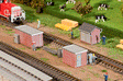 Electrical/Transformer Buildings - Kit (Plastic) -- 3 Different Painted Structures
