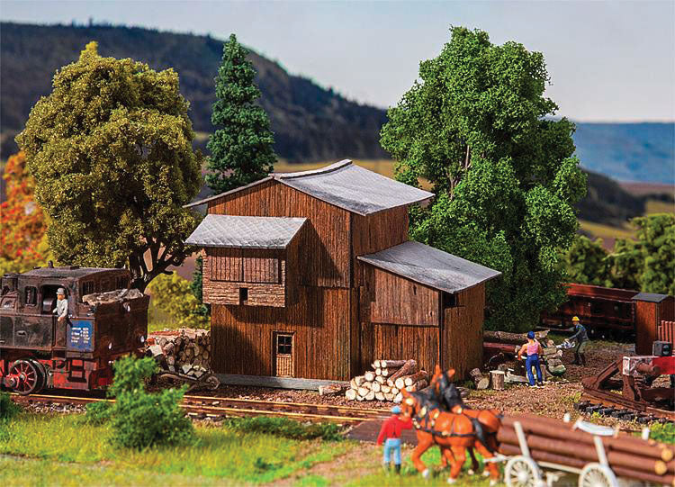 Murtal Timber Storage Shed -- Laser-Cut Kit - 4 x 3-5/8 x 3-3/16"  10.2 x 9.2 x 8.1cm