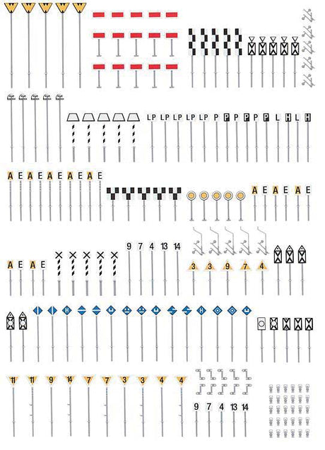 European Railroad Sign Set -- 190 Pieces-2