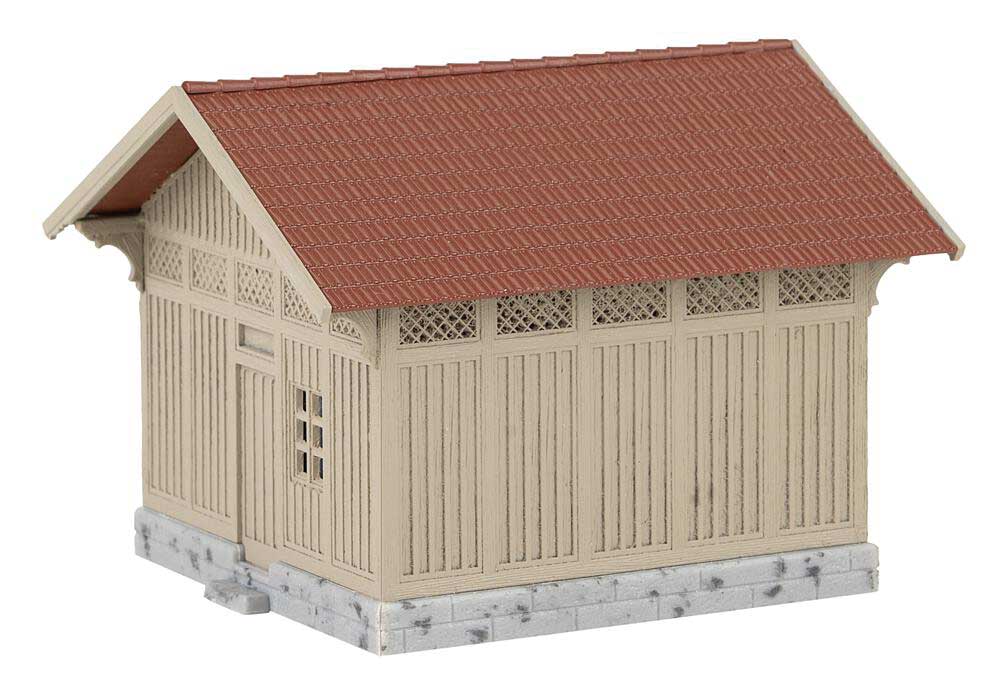 Station Restroom Building -- Laser-Cut Kit - 3-3/16 x 2-13/16 x 2-3/8"  8.1 x 7.2 x 6cm-2
