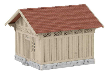Station Restroom Building -- Laser-Cut Kit - 3-3/16 x 2-13/16 x 2-3/8"  8.1 x 7.2 x 6cm-2