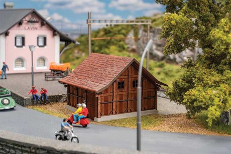 Lavin Station Restroom Building -- Laser-Cut Kit - 2-15/16 x 2-15/16 x 2-3/16"  7.5 x 7.5 x 5.5cm-1