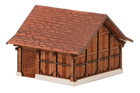 Lavin Station Restroom Building -- Laser-Cut Kit - 2-15/16 x 2-15/16 x 2-3/16"  7.5 x 7.5 x 5.5cm-3