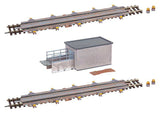 Freight Car Yard Retarders with Operator's Shanty -- Laser-Cut Kit - Retarders: 8-1/2 x 2 x 1/4"  21.5 x 5 x .6cm-3