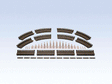 Up & Over Bridge Set For Marklin C-Track -- Radius R1/360 mm