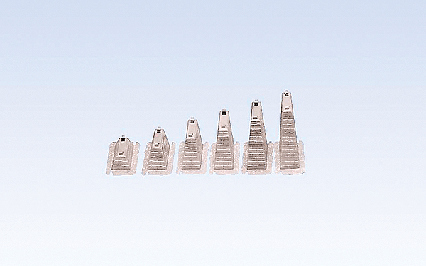 Graduated Birdge Piers for Marklin C-Track -- Use With #470, 474, 475 (Sold Separately) - 5/8 to 3"  1.5 to 7.5cm Tall