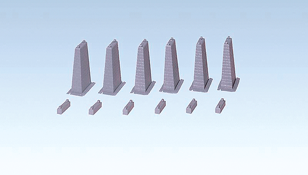 Tall Bridge Piers for Marklin C-Track -- Each 3" 7.5cm Tall (Use w/#470, #474 & #475, sold separately)