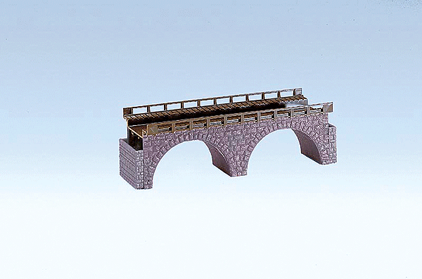 Cut Stone Viaduct Top Section (2-5/8" 6.5cm tall) -- Straight 7-1/2" 18.9cm Long