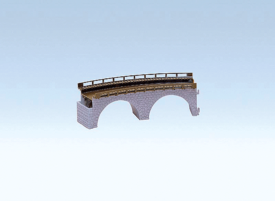 Cut Stone Viaduct Top Section (2-5/8" 6.5cm tall) -- Curved 14-13/32" 36cm Radius