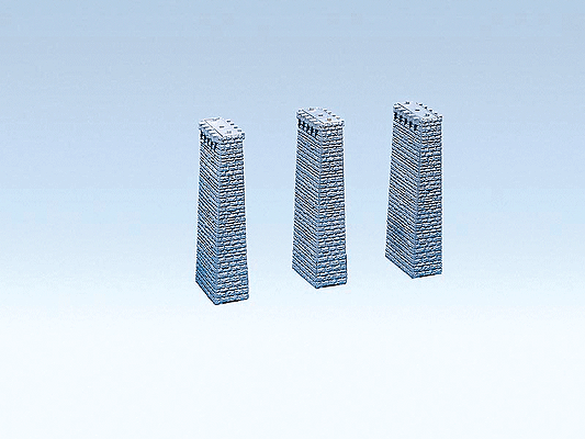 Cut Stone Viaduct Piers -- Tall 7-13/64" 18cm (Use w/#477, 478 sold separately)