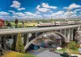 Modern Arched Double-Track Bridge -- Kit - 101.5 x 13.7 x 21.7cm-1