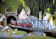 Railroad Girder Bridge -- 15-13/64 x 3-13/64 x 5-17/32"  38 x 8 x 13.8cm; Clearance: 1-13/16" 4.5cm