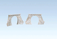 Tunnel Portals - 1 Track pkg(2) -- Low Clearance for Steam Era - 2-3/4"  7.2cm Clearance