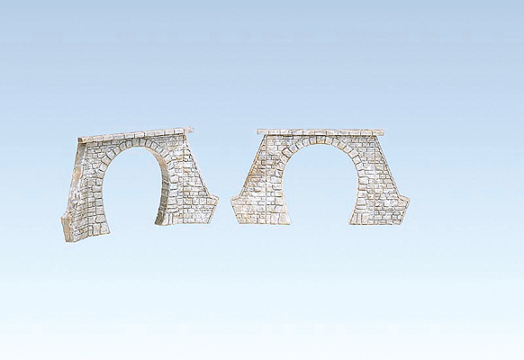 Tunnel Portals - 1 Track pkg(2) -- Low Clearance for Steam Era - 2-3/4"  7.2cm Clearance