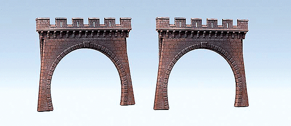 Tunnel Portals -- Double Track 7-3/16 x 2-3/8 x 6" w/4" Clearance (18 x 6 x 15 x 10cm)