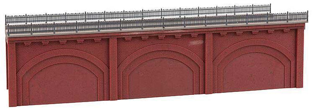 Brick Arcades with Track Bed -- Kit - 14-1/8 x 5-7/16 x 3-13/16"  35.8 x 13.8 x 9.7cm