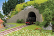 Single-Track Tunnel Portal 2-Pack - Kit -- Each: 4-3/4 x 1-1/4 x 4-3/4"  12 x 3.1 x 12cm Includes Wing Walls-1