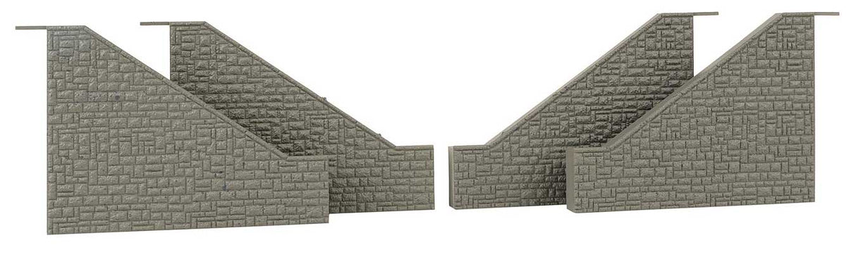 Single-Track Tunnel Portal 2-Pack - Kit -- Each: 4-3/4 x 1-1/4 x 4-3/4"  12 x 3.1 x 12cm Includes Wing Walls-3