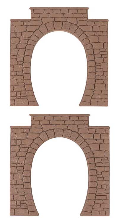 Single-Track Tunnel Portal pkg(2) -- Cut Stone, 2-3/4"  6.9cm-2