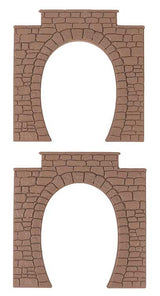 Single-Track Tunnel Portal pkg(2) -- Cut Stone, 2-3/4"  6.9cm-2