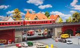 Steel Urban Railway Bridge with Kiosk Abutments -- Kit - 14-3/16 x 6-5/16 x 3-15/16"  36 x 16 x 10cm-1