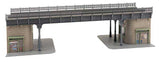 Steel Urban Railway Bridge with Kiosk Abutments -- Kit - 14-3/16 x 6-5/16 x 3-15/16"  36 x 16 x 10cm-2