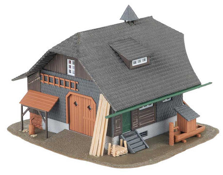 Black Forest House with Figure -- Weathered Anniversary Kit - 4-15/16 x 4-15/16 x 3-7/16"  12.5 x 12.5 x 8.7c-3
