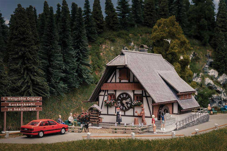 World's Largest Cuckoo Clock with Figure & Operating Clock -- Weathered Anniversary Kit - 6 x 5-1/8 x 4"  15.2 x 13 x 10.2cm-1