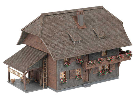 Clockmaker's House with Figure -- Weathered Anniversary Kit - 6-1/2 x 4-5/16 x 4-7/16"  16.5 x 11 x 11.3cm-2
