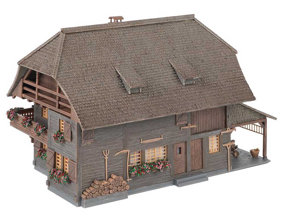 Clockmaker's House with Figure -- Weathered Anniversary Kit - 6-1/2 x 4-5/16 x 4-7/16"  16.5 x 11 x 11.3cm-3